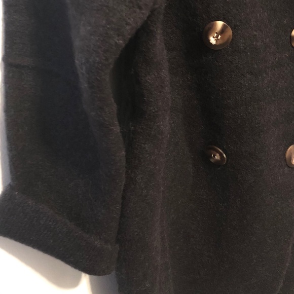 Zara Knit Hooded Double-Breasted Cardigan Navy L - Picture 5 of 8